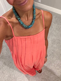 Coral Pintuck Maxi