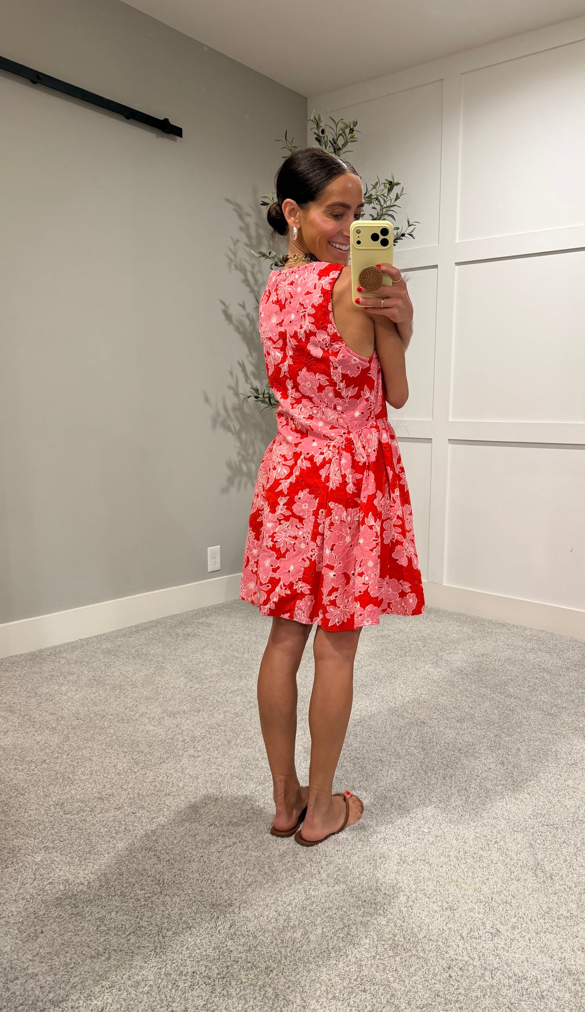 Azuela Floral Dress | Red/Pink