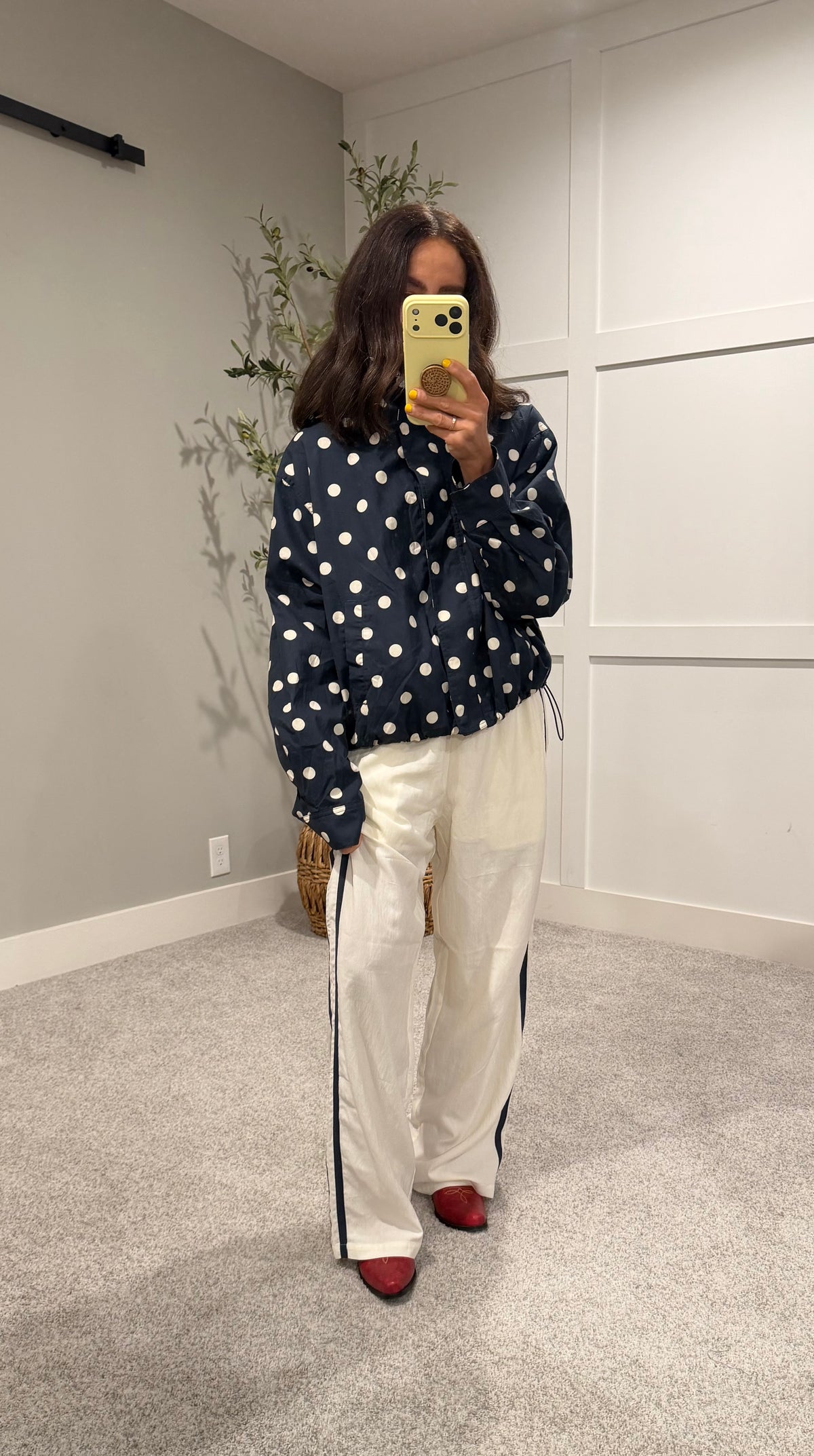 Polka Dot Jacket | Navy