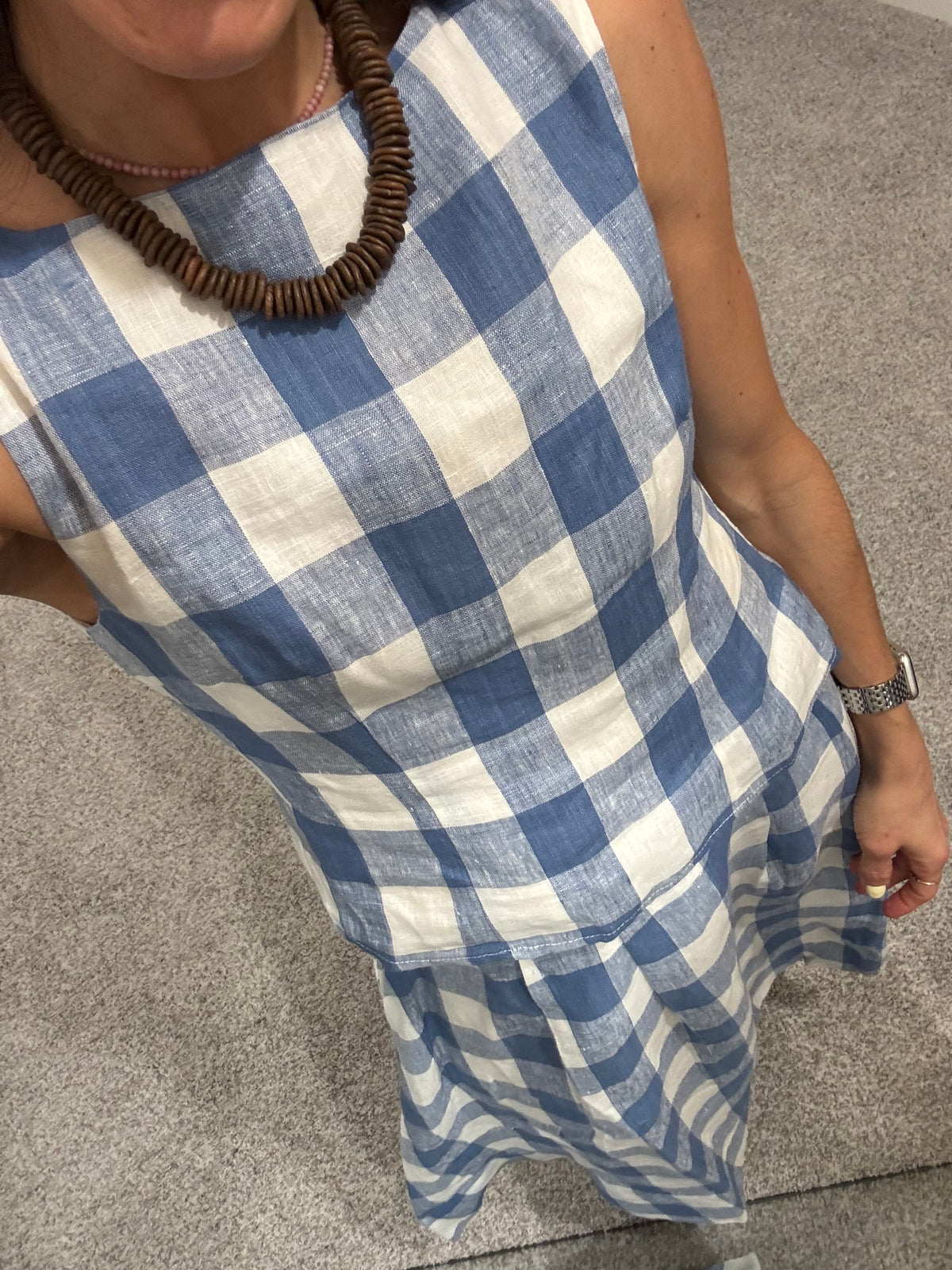 Buthaineh Gingham Top