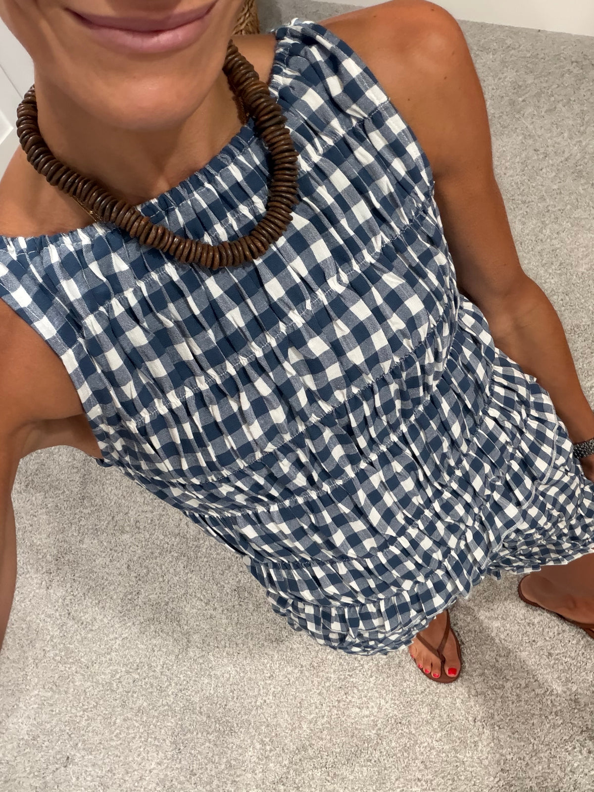Delilah Smocked Top | Blue