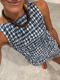 Delilah Smocked Top | Blue