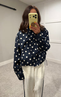 Polka Dot Jacket | Navy