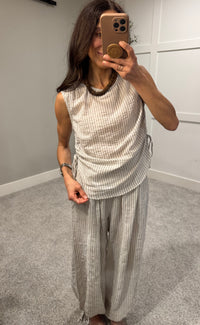 Coco Cotton Top | Striped Natural
