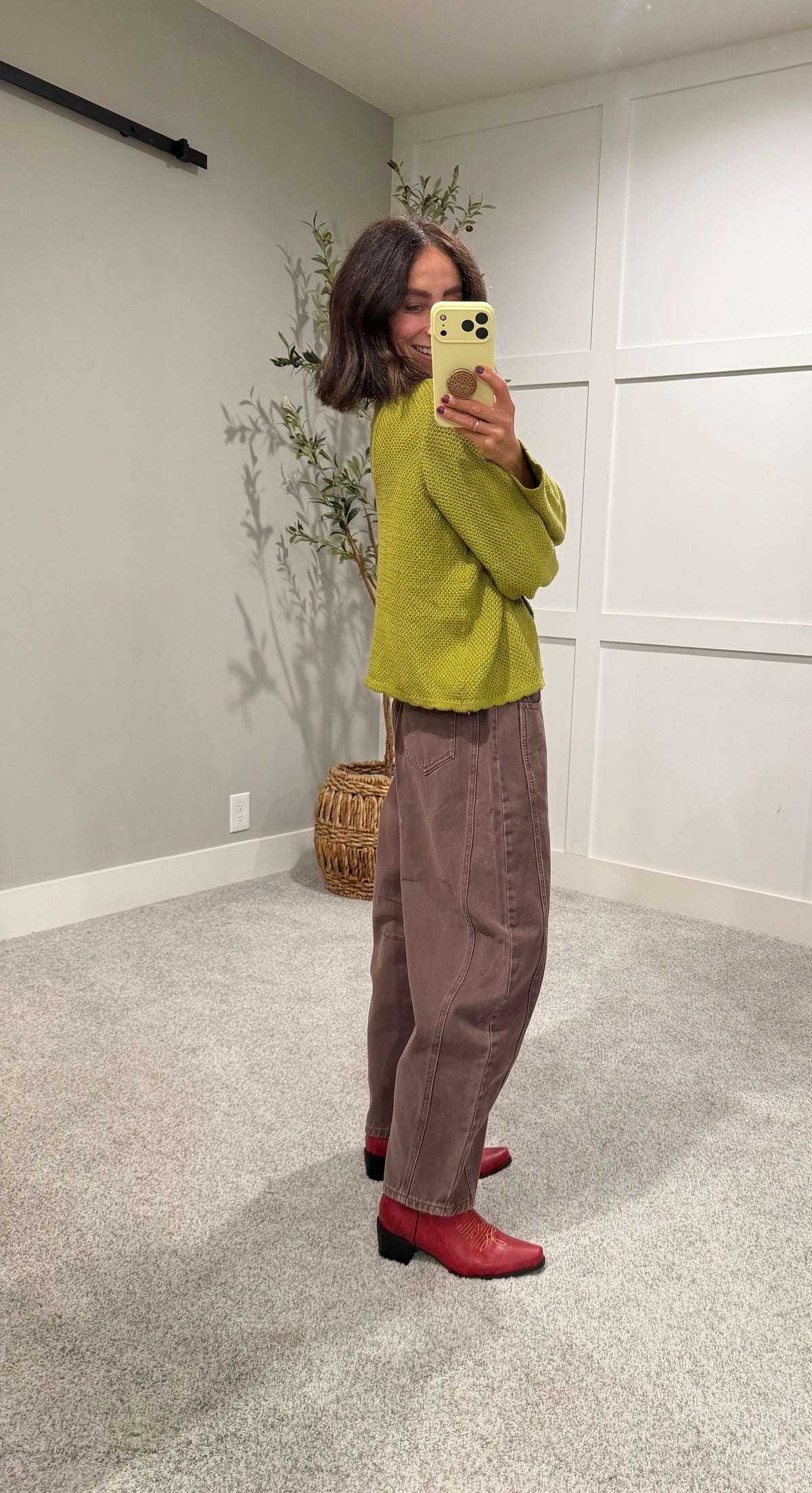 Tori Cotton Cardi | Moss Green