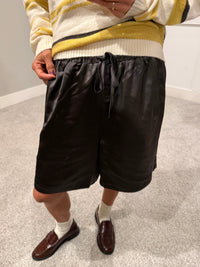 The Sloane Satin Bermudas | Espresso