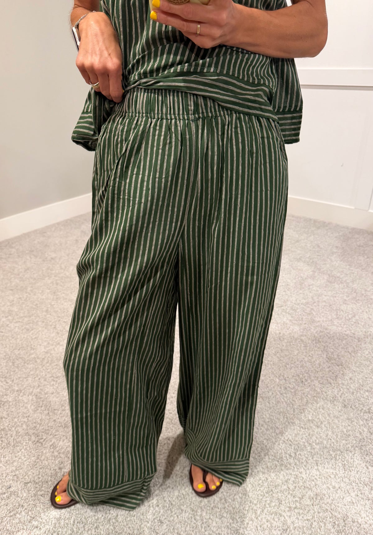 Monica Striped Set | Green