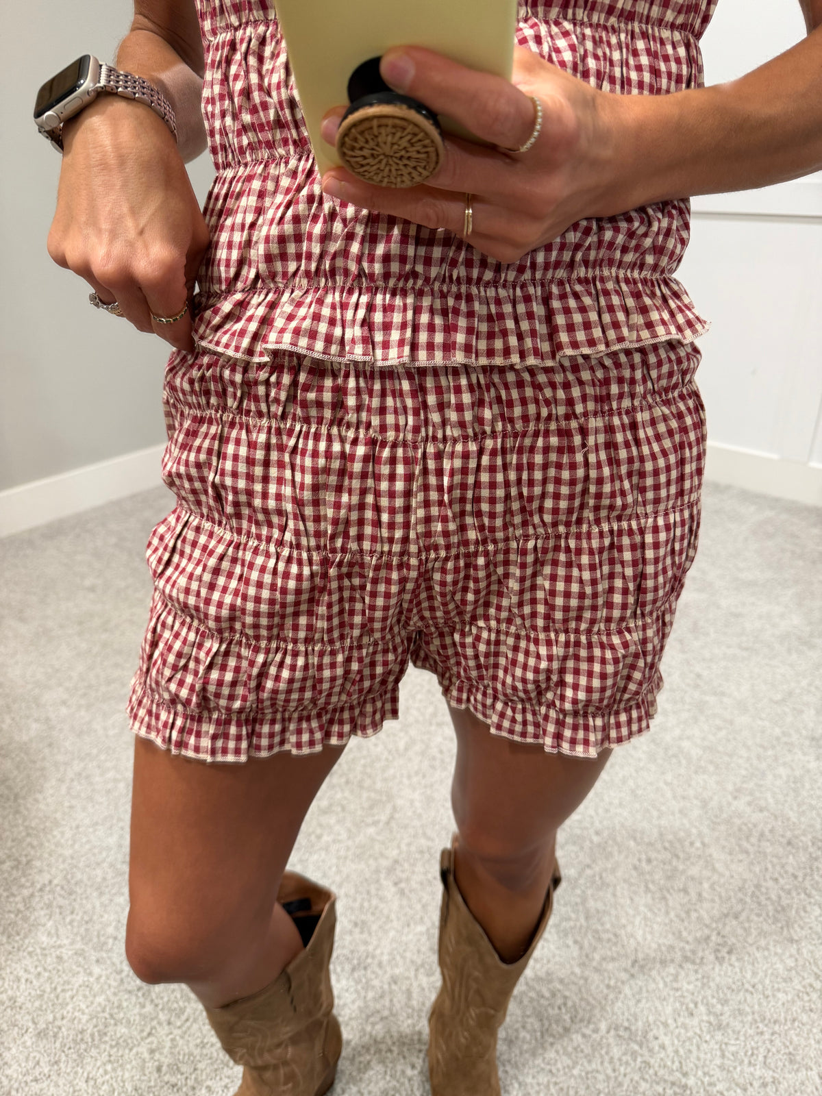 Delilah Bloomer Shorts | Red