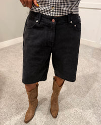 Bianca Denim Jorts | Washed Black