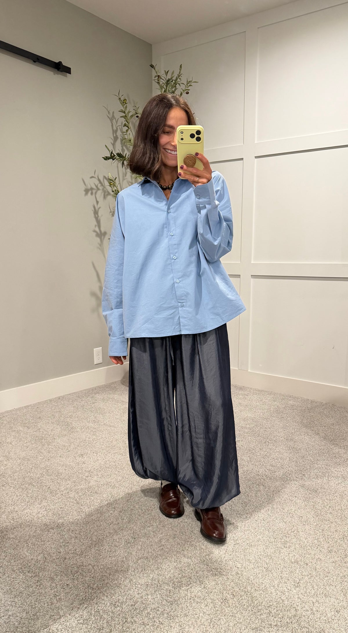 Slate Blue Classic Button-Up