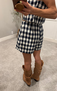 Kenna Gingham Set | Navy