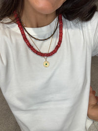 Red Velvet Gemstone Necklace