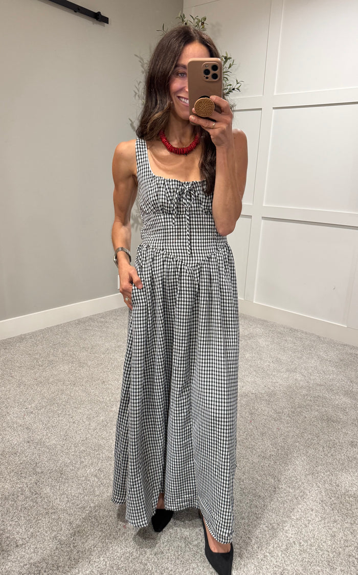 Georgia Dress | Black/White