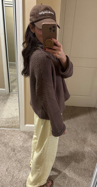 Stuart Knitted Top | Chocolate Brown