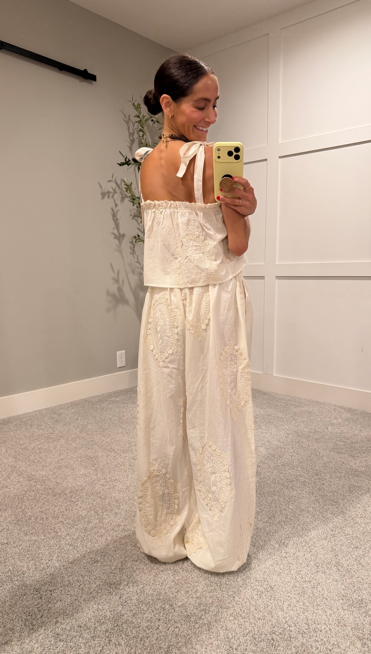 Owen Eyelet Embroidered Set | Natural