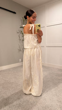 Owen Eyelet Embroidered Set | Natural
