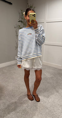 Scalloped Lace Trim Shorts | Off White