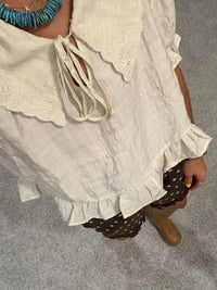 Wilder Cream Embroidered Collar Blouse