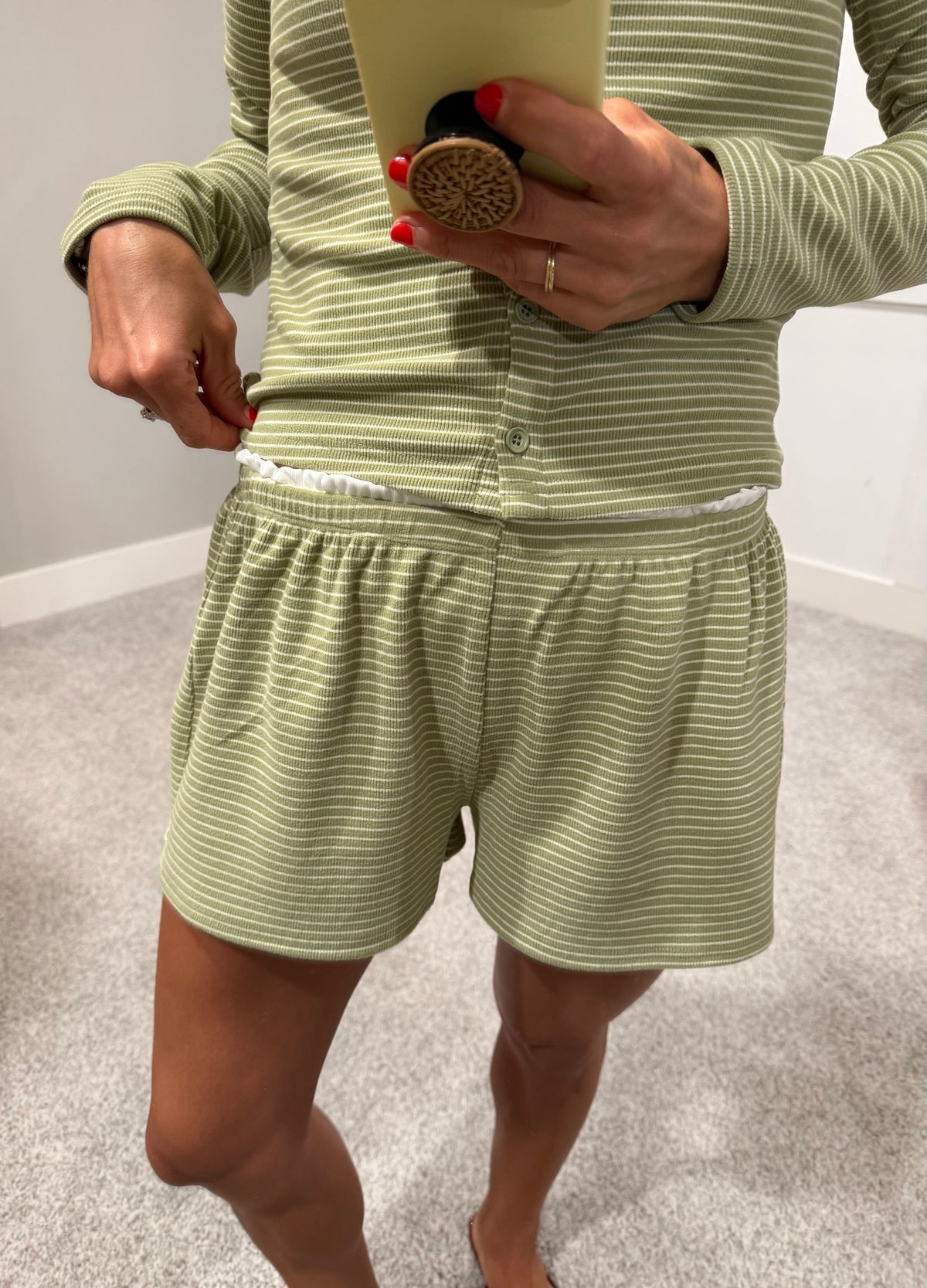 Jordan Striped Set | Matcha