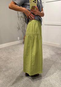 Poplin Skirt | Avocado