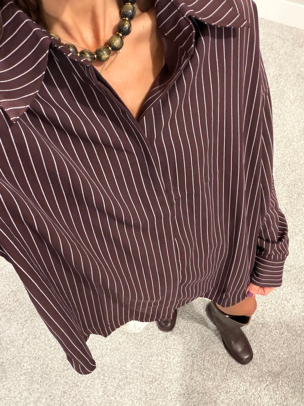 Aubergine Classic Button-Up