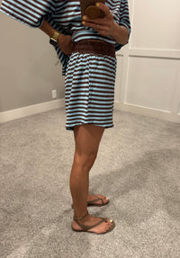 Lena Striped set | Blue/Brown