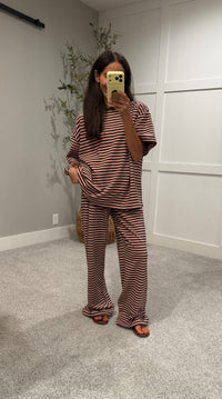 Morgan Pants | Pink/Brown