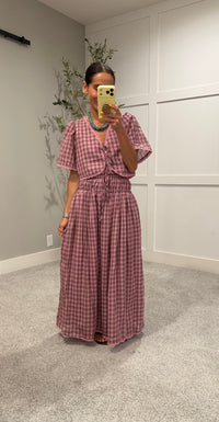 Margot Gingham Set | Mauve
