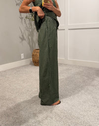 Monica Striped Set | Green