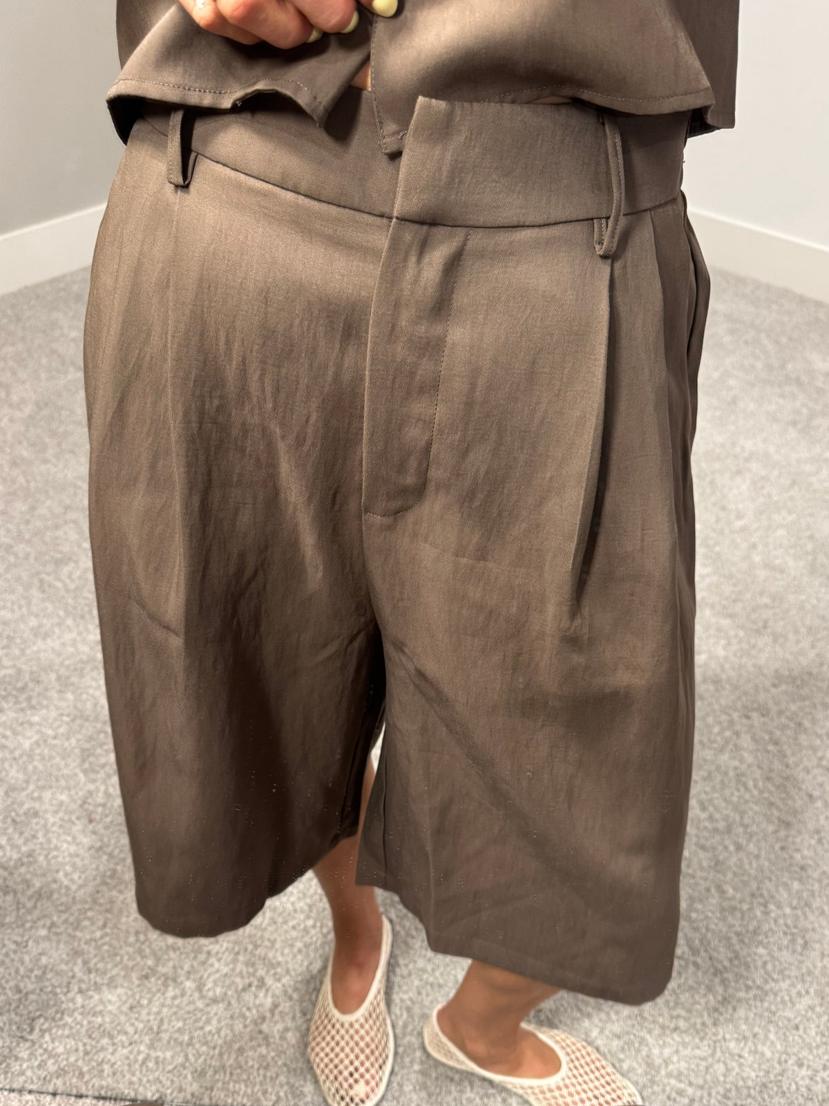 Jade Bermuda Trouser | Brown
