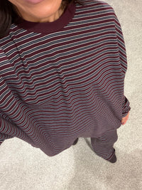 Lorenze Striped Set | Maroon Multi Stripe