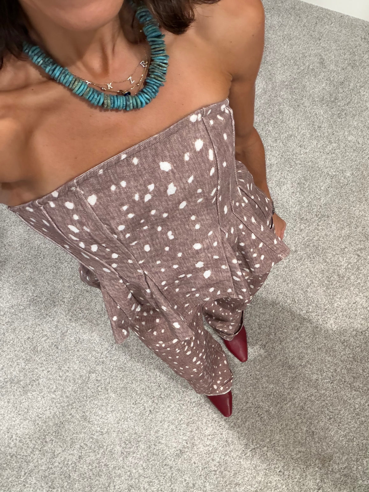 Simone Top | Fawn Print