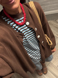 Juniper Cotton Cardigan | Brown