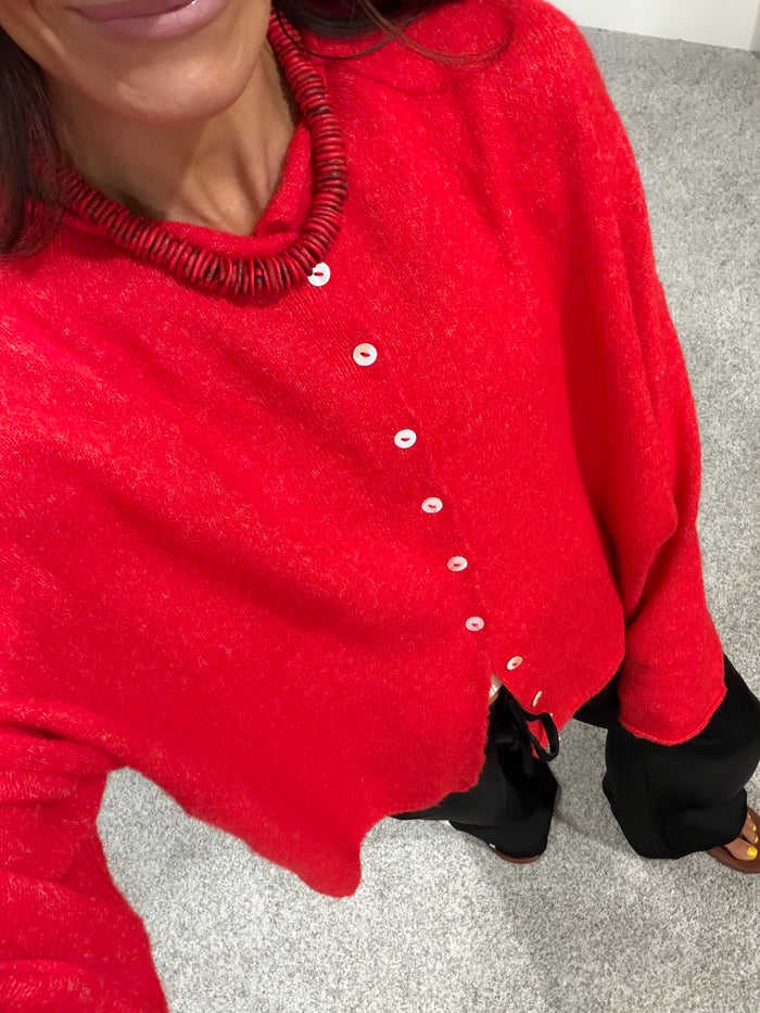 Piper Cardigan | Red