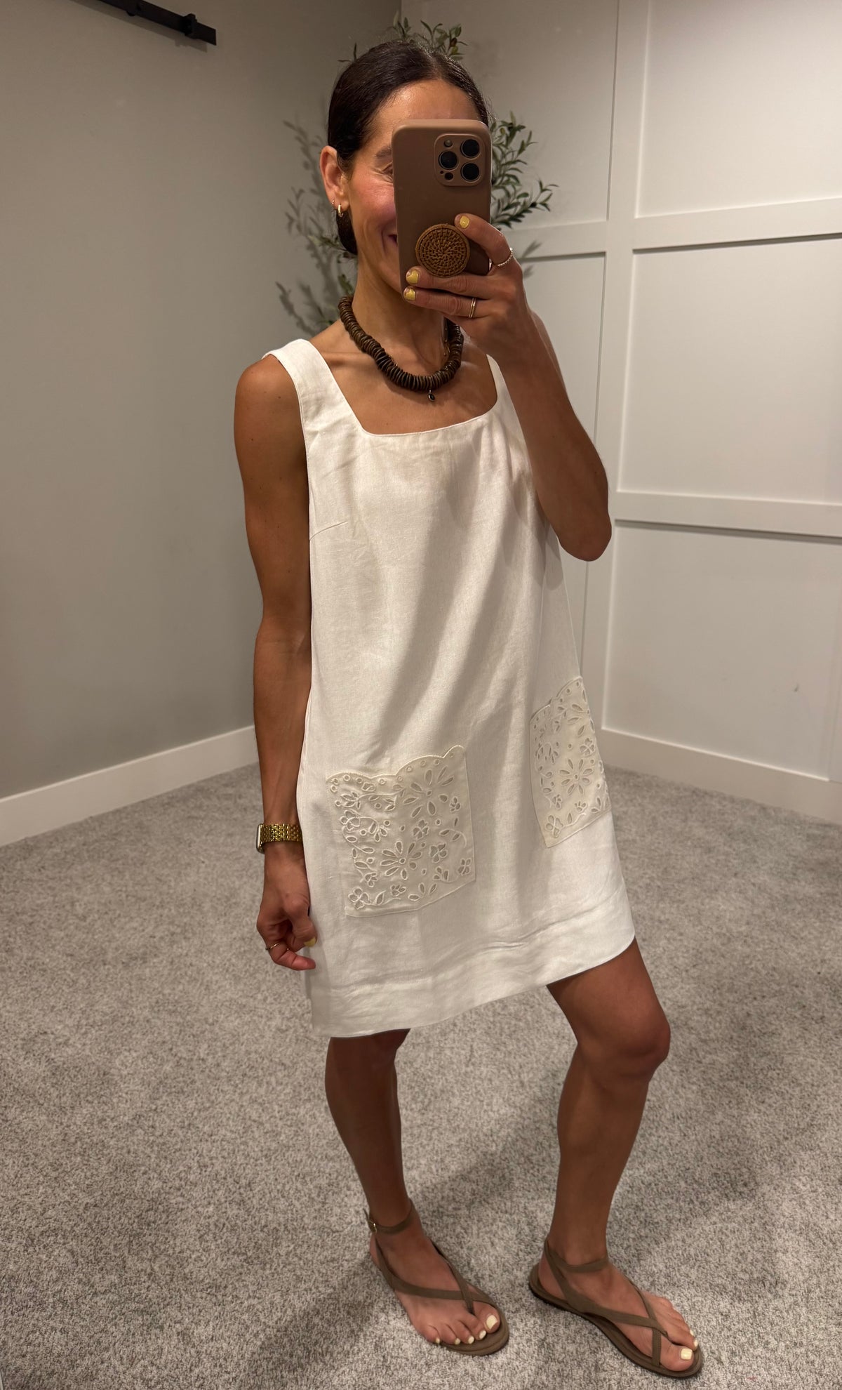 Lilly Linen Dress | Ivory