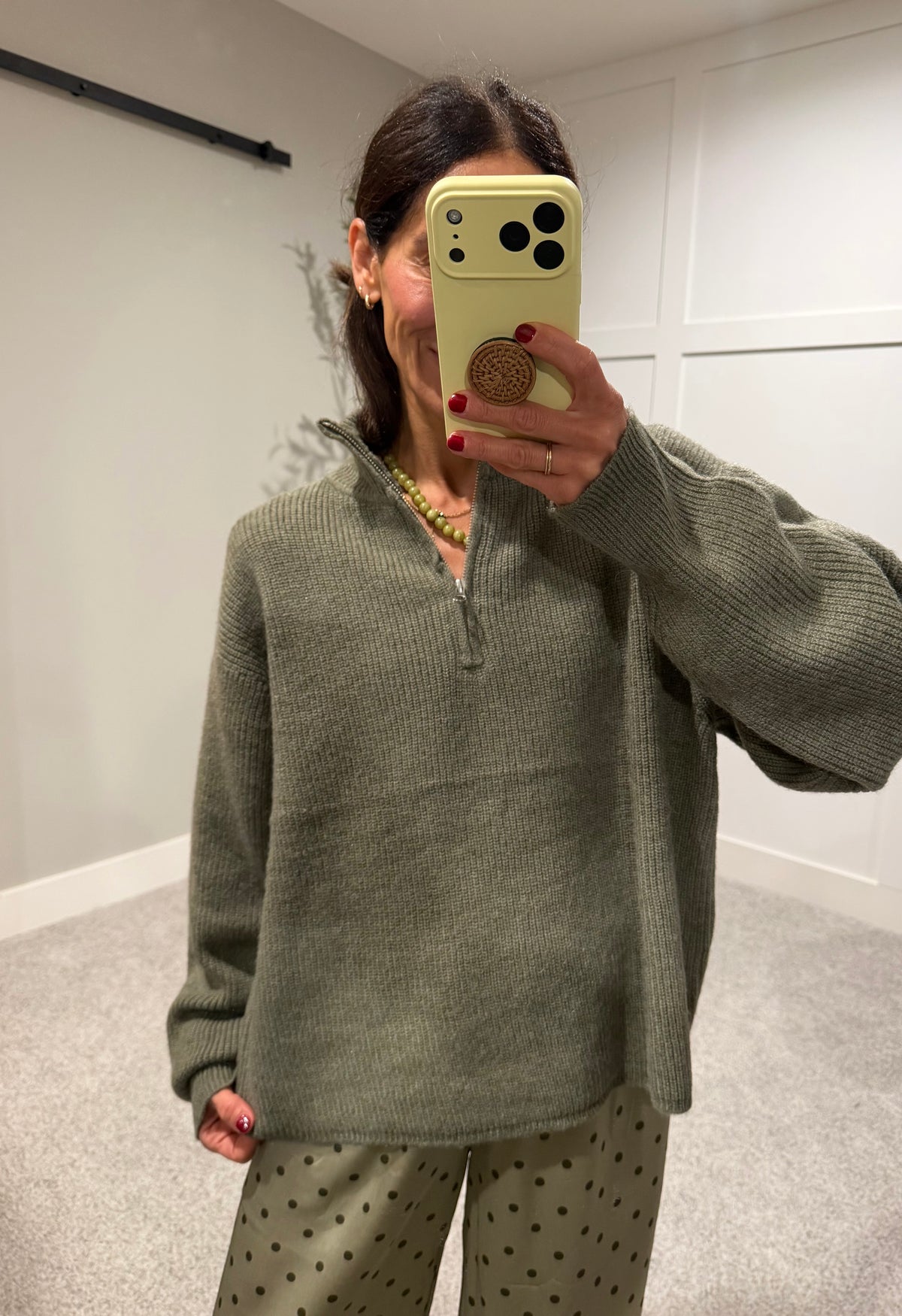 The Autumn Half-Zip Sweater | Olive