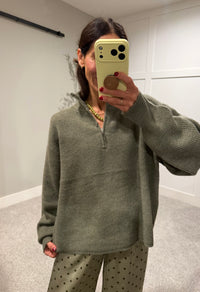 The Autumn Half-Zip Sweater | Olive