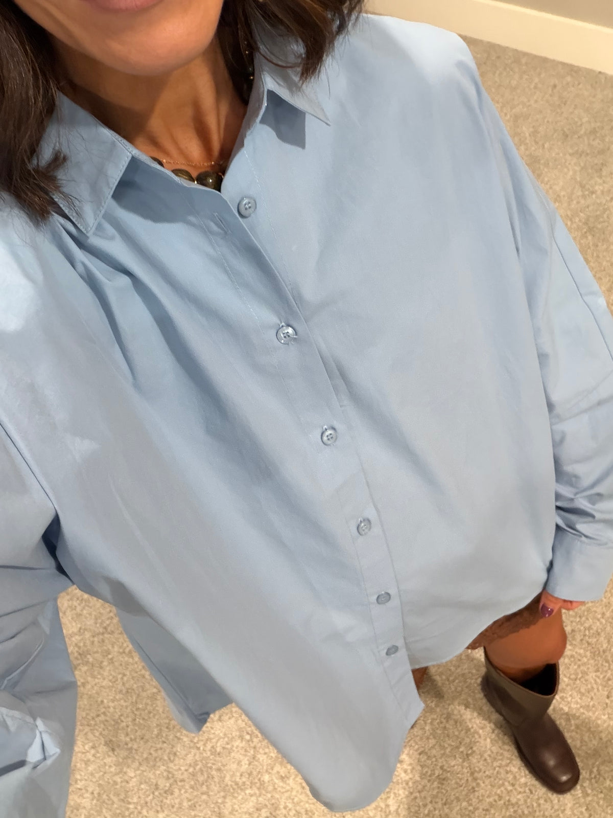Slate Blue Classic Button-Up