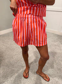 Punch + Coral Striped Set