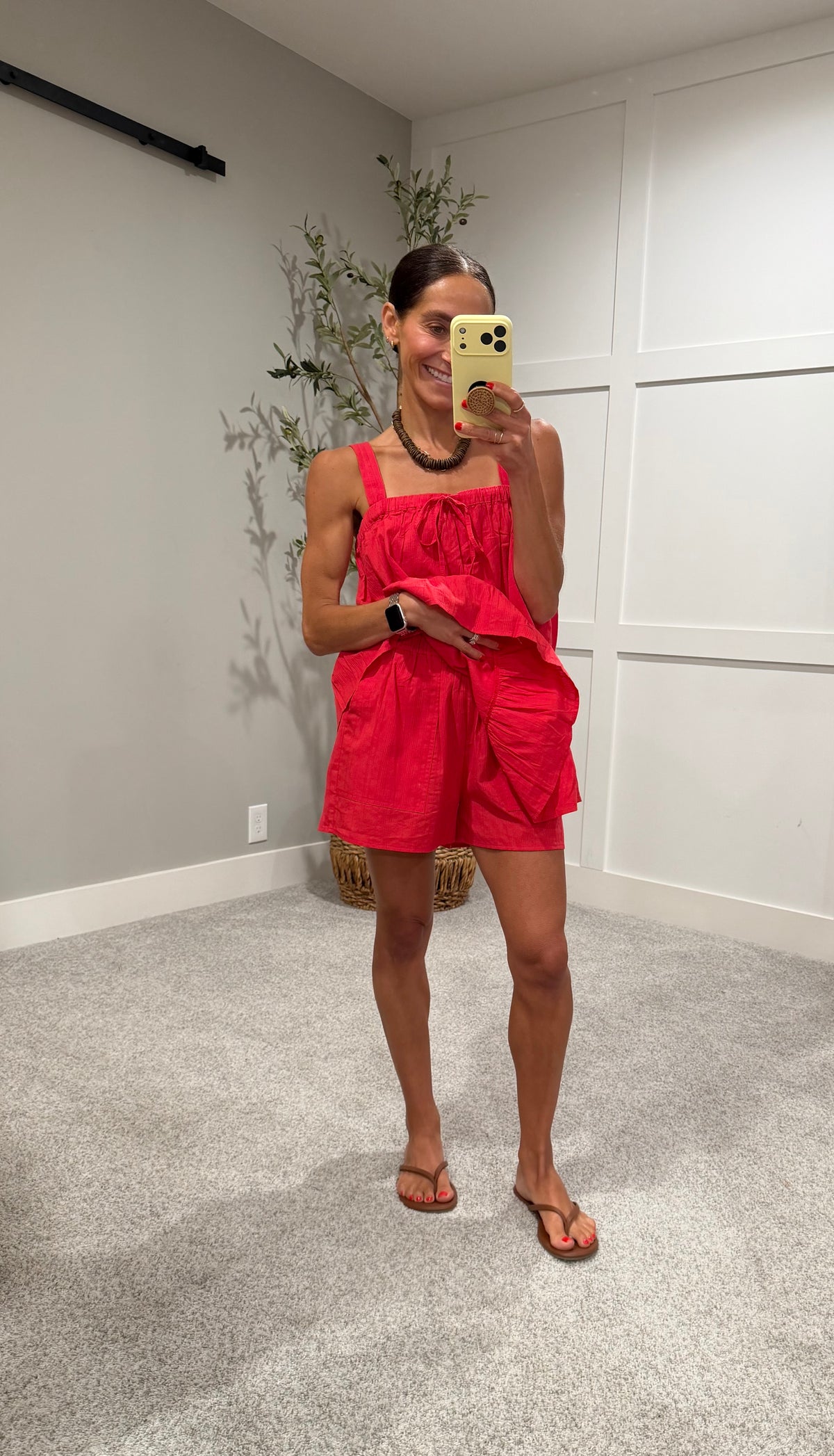 Babydoll Shorts Set | Red