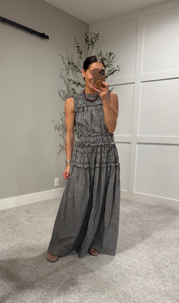 Neily Gingham Maxi | Black