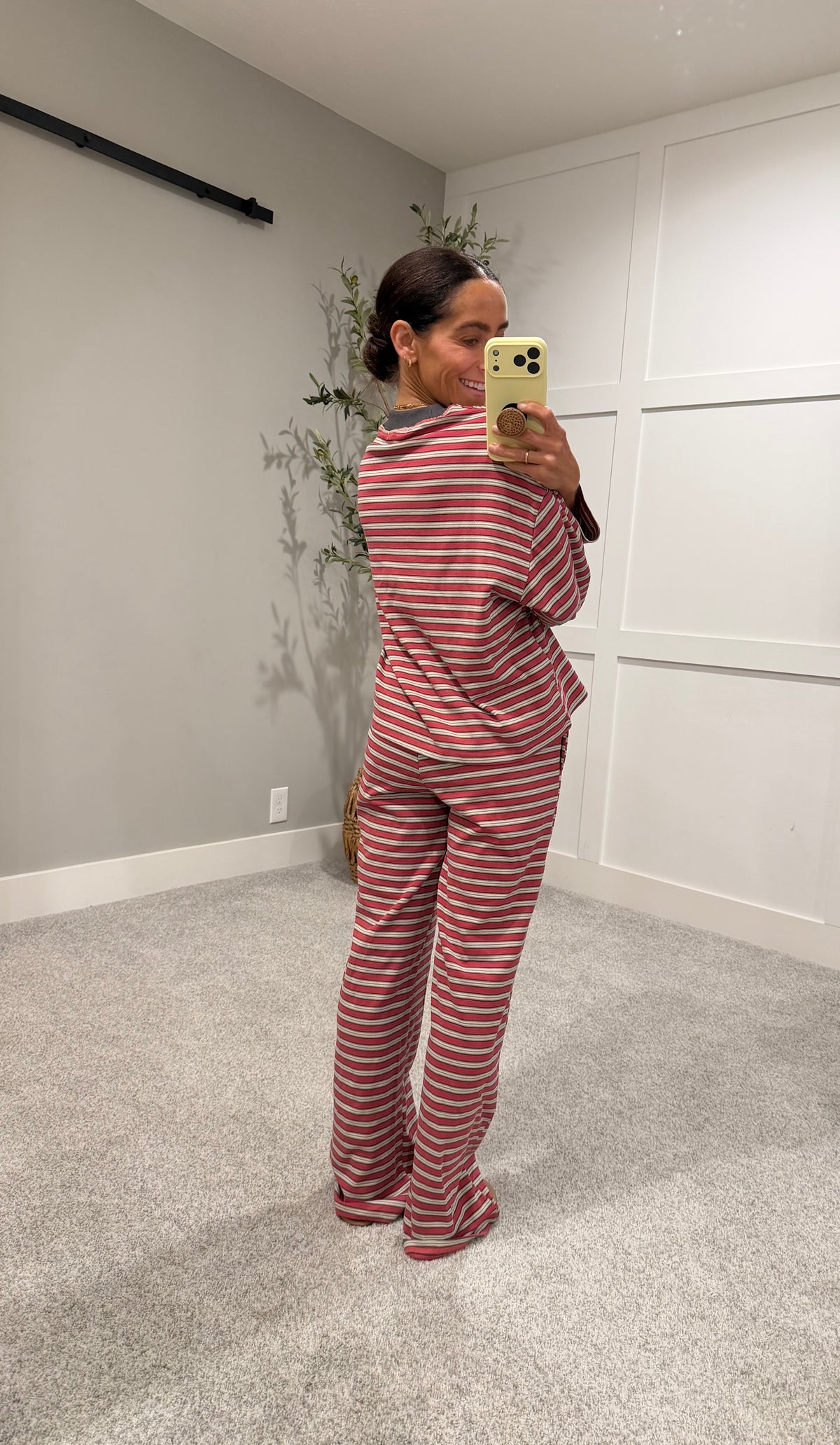 Whitney Striped Pants | Red
