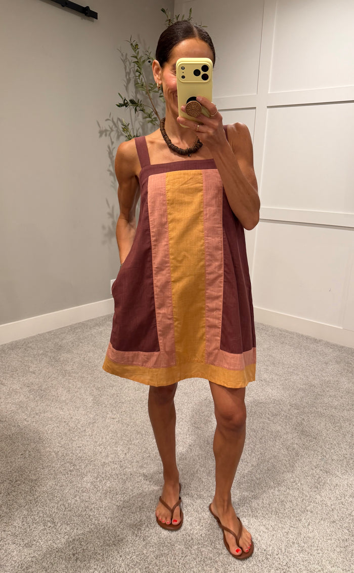 Color Block Mini Dress