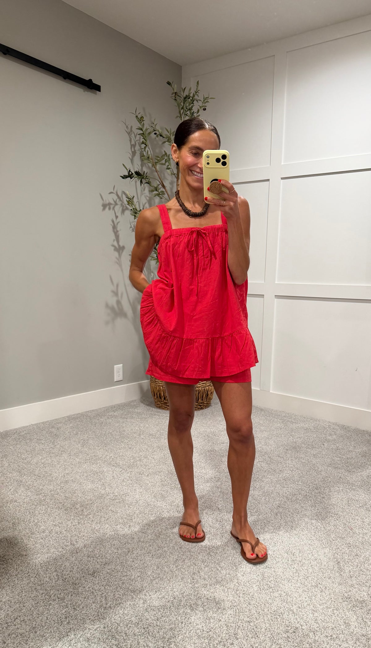 Babydoll Shorts Set | Red