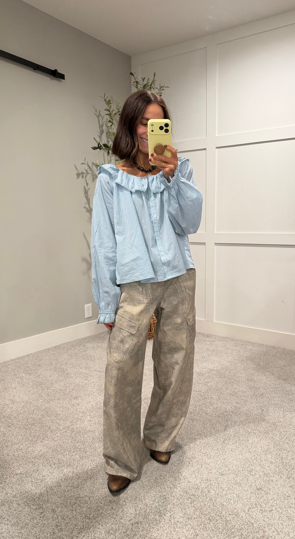 Lex Brushed Print Camo Cargo Pant