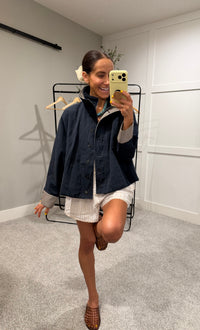 City Jacket | Navy/Plaid