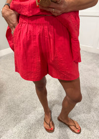 Babydoll Shorts Set | Red