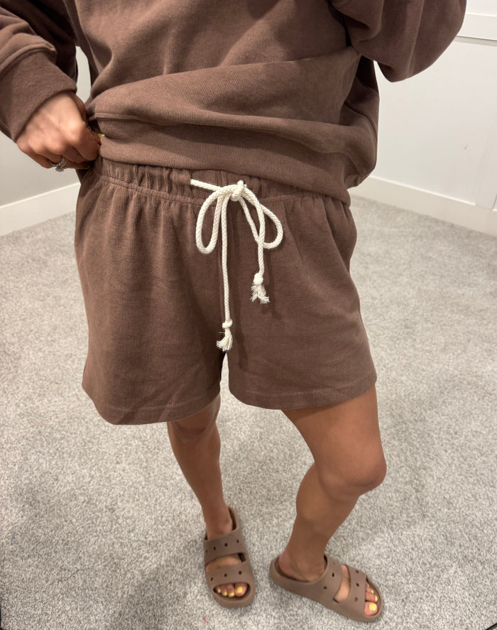 Reese Knit Shorts | Brown