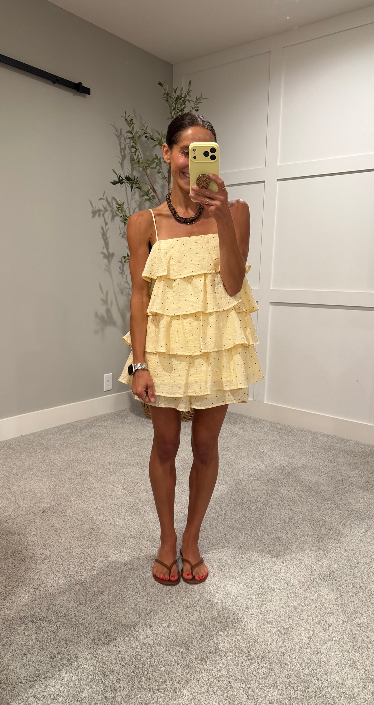 Seaside Tiered Set | Butter Yellow Polka Dot