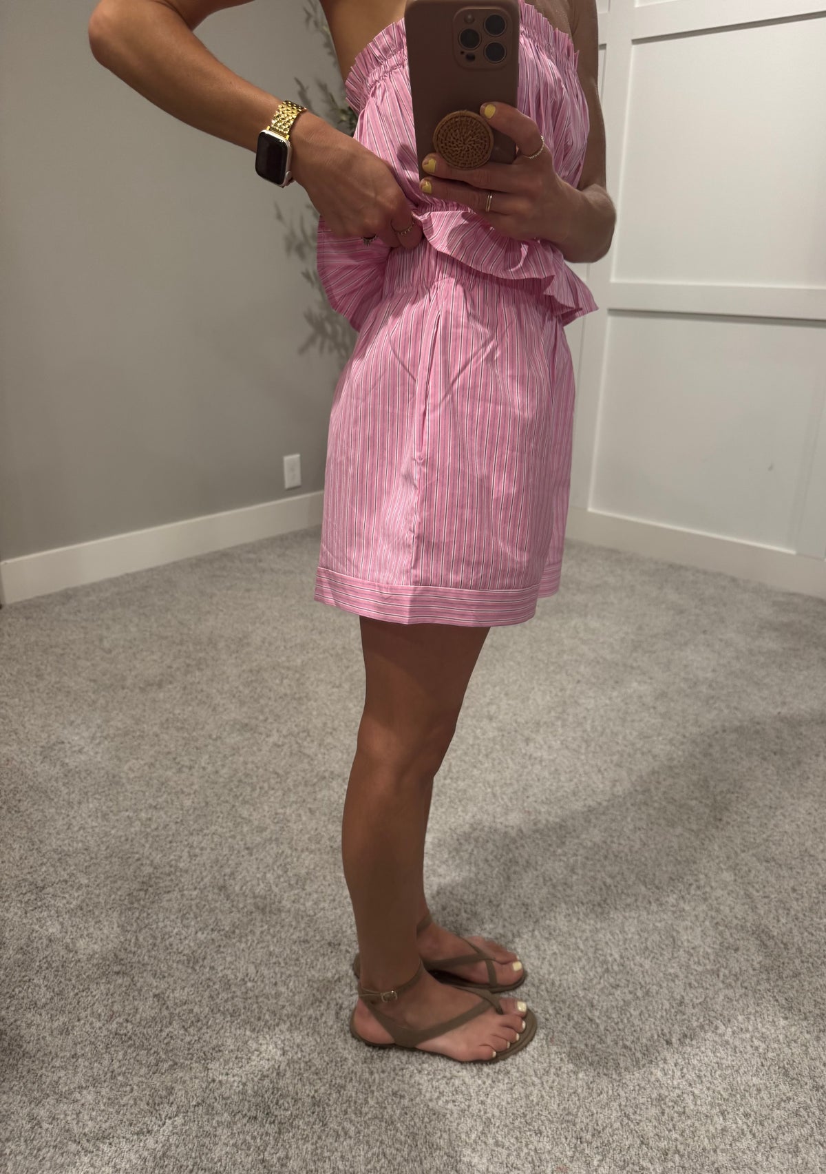 Isabel Striped Set | Pink
